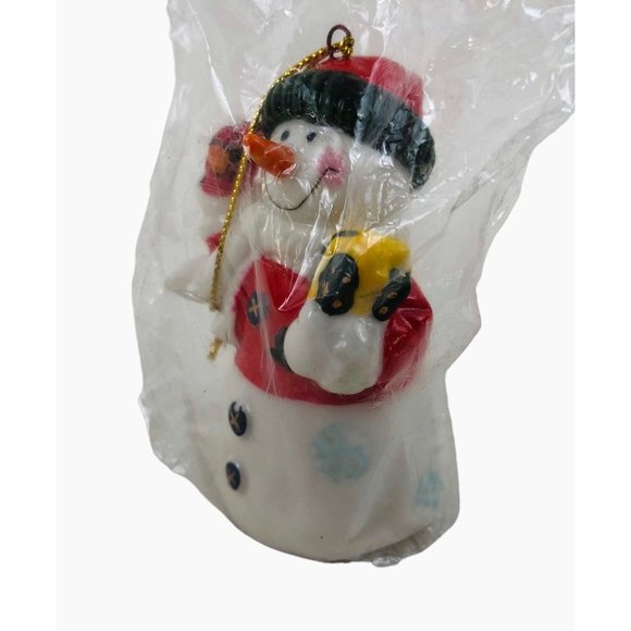Kurt S Adler Snowman Ornaments Santas World Set of 2 Christmas Tree Holiday NIP - Picture 8 of 10